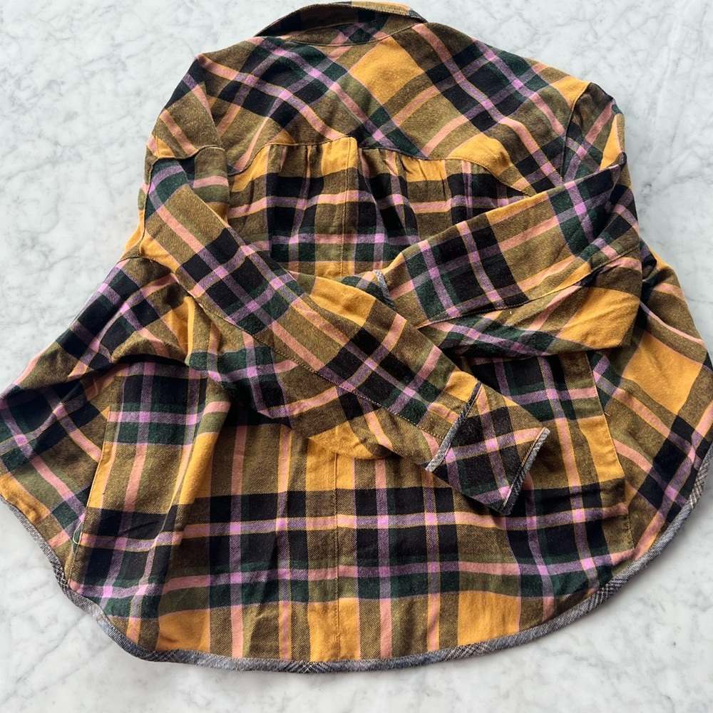 NWT Urban Outfitters BDG Karl Slouchy Flannel Button-Down Shirt Sz Small - Picture 7 of 9